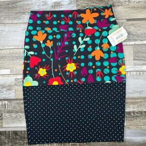 NWT Lularo Cassie XL skirt black floral